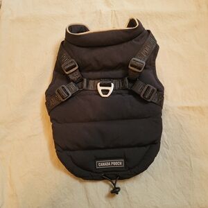 Size 10 Canada Pooch Black Harness Puffer Jacket